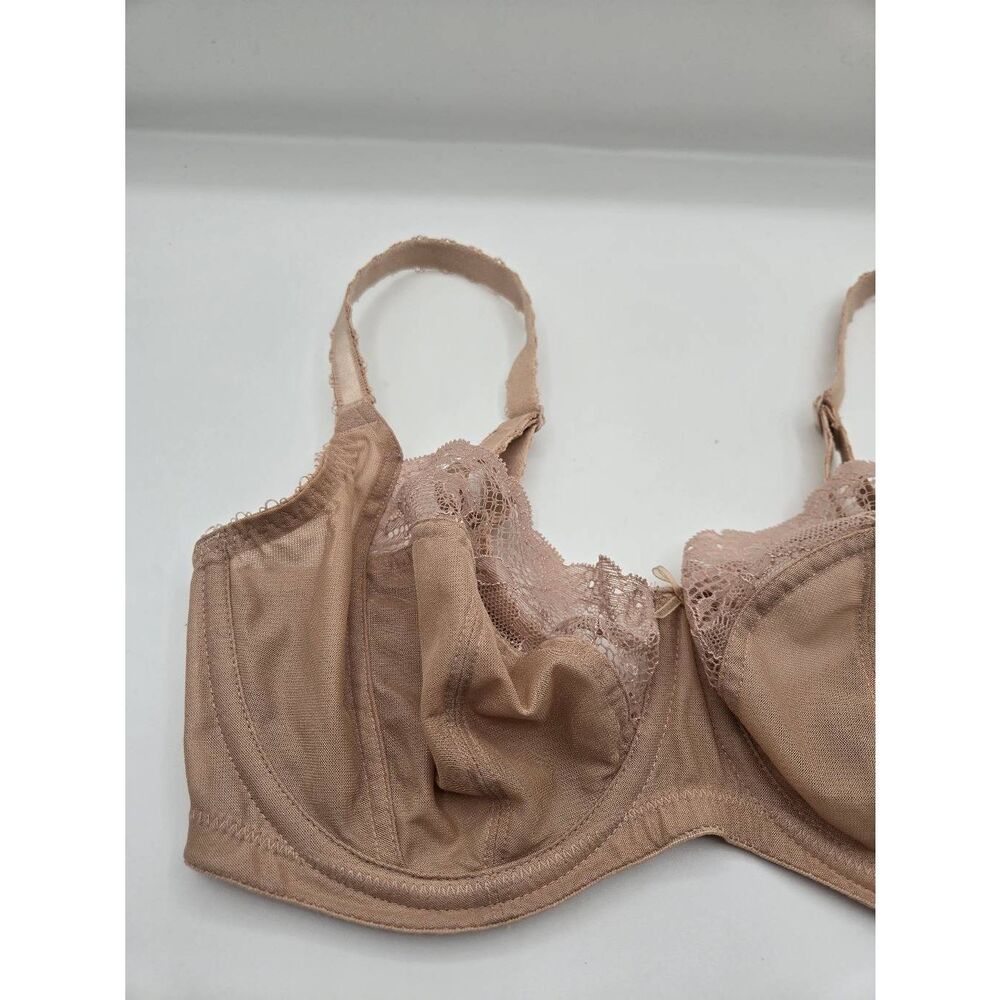 Panache Jasmine Underwired Balcony Bra Size 30F Women's Beige - Picture 2 of 8